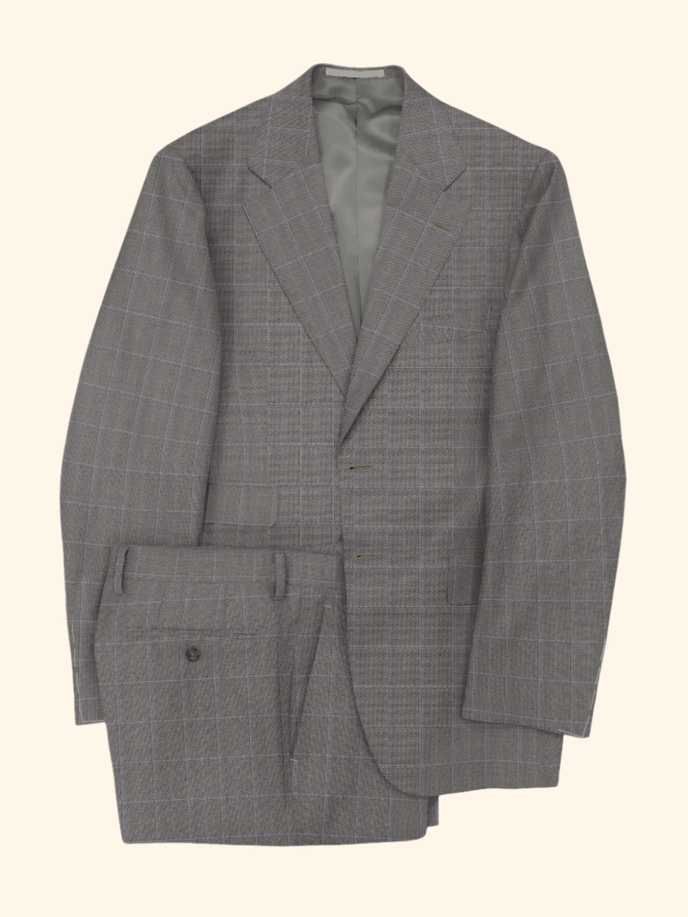 Tan Windowpane FTD Suit