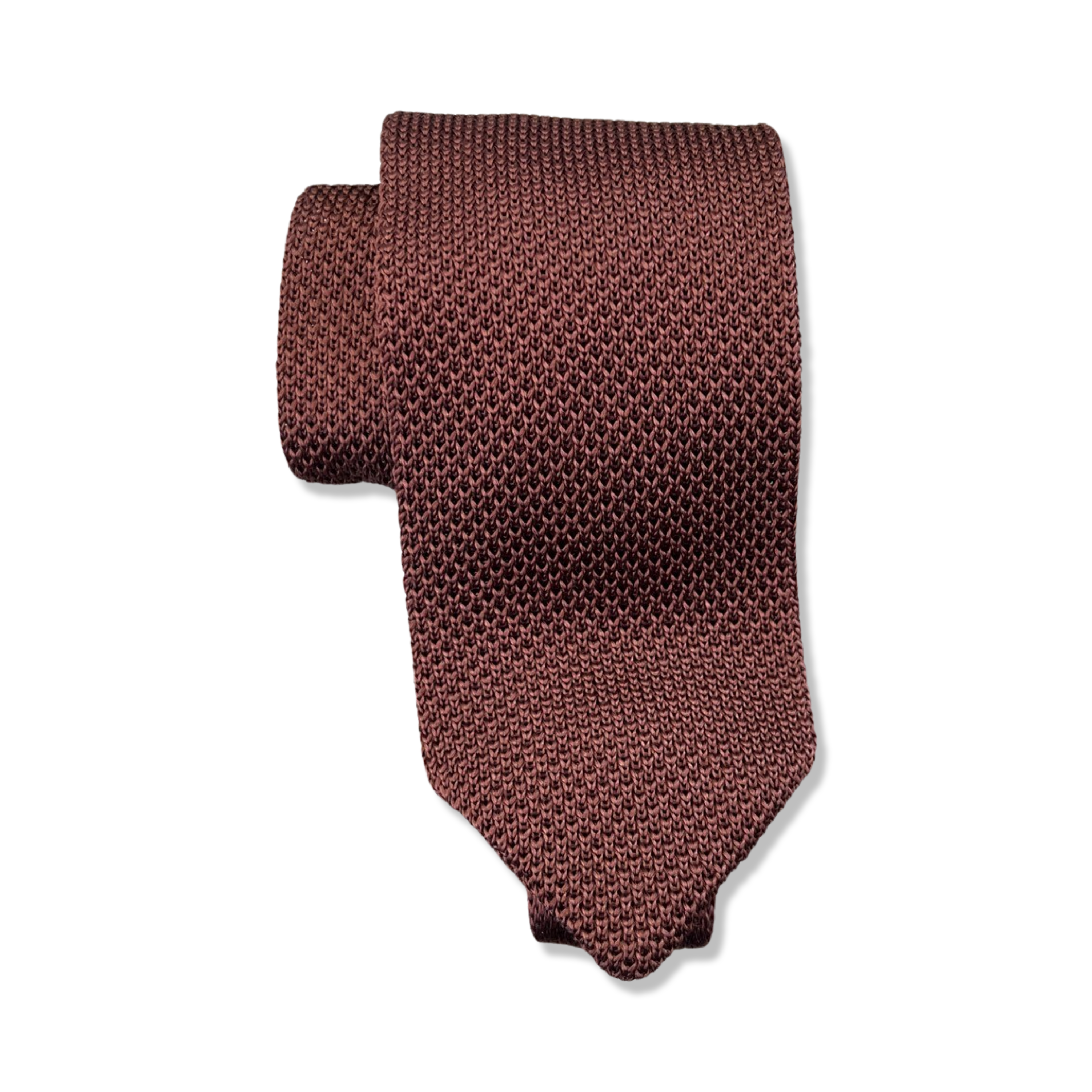 Brown Knit Tie