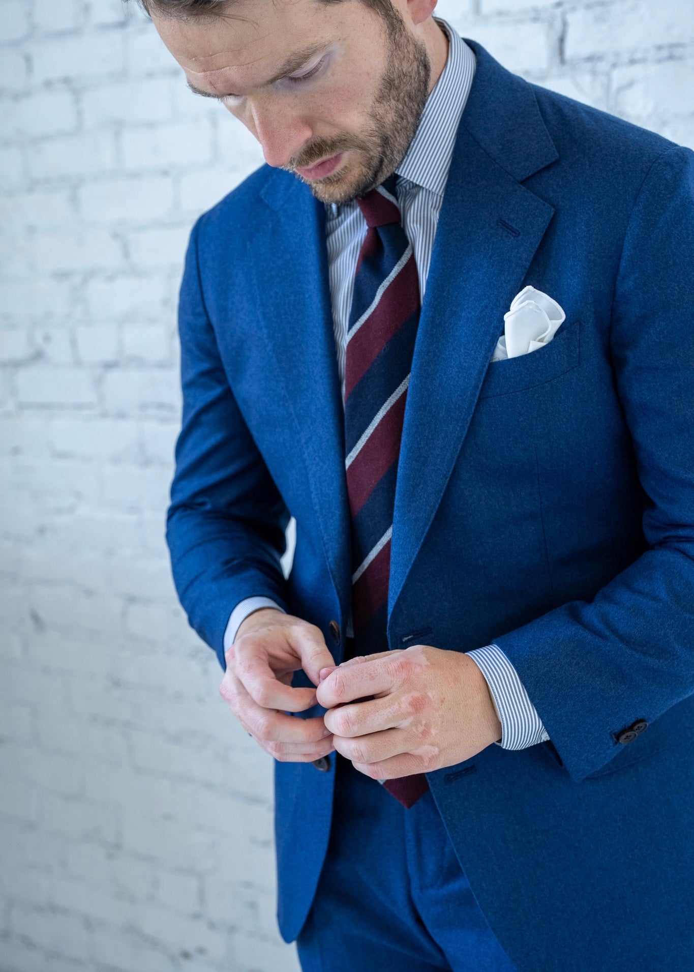 High Blue Flannel Suit